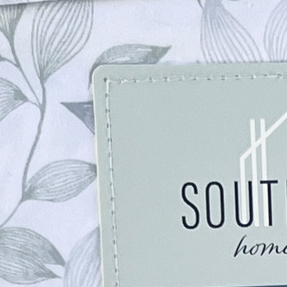 6 Piece Queen Size Sheet Set Microfiber by South Point NEW Gray Leaf - Picture 5 of 6